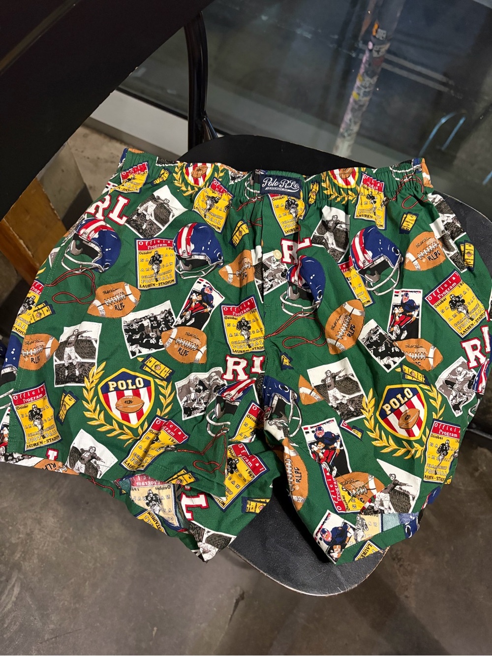 Polo by Ralph Lauren All over Football 🏈 Printed Men’s boxer Shorts M